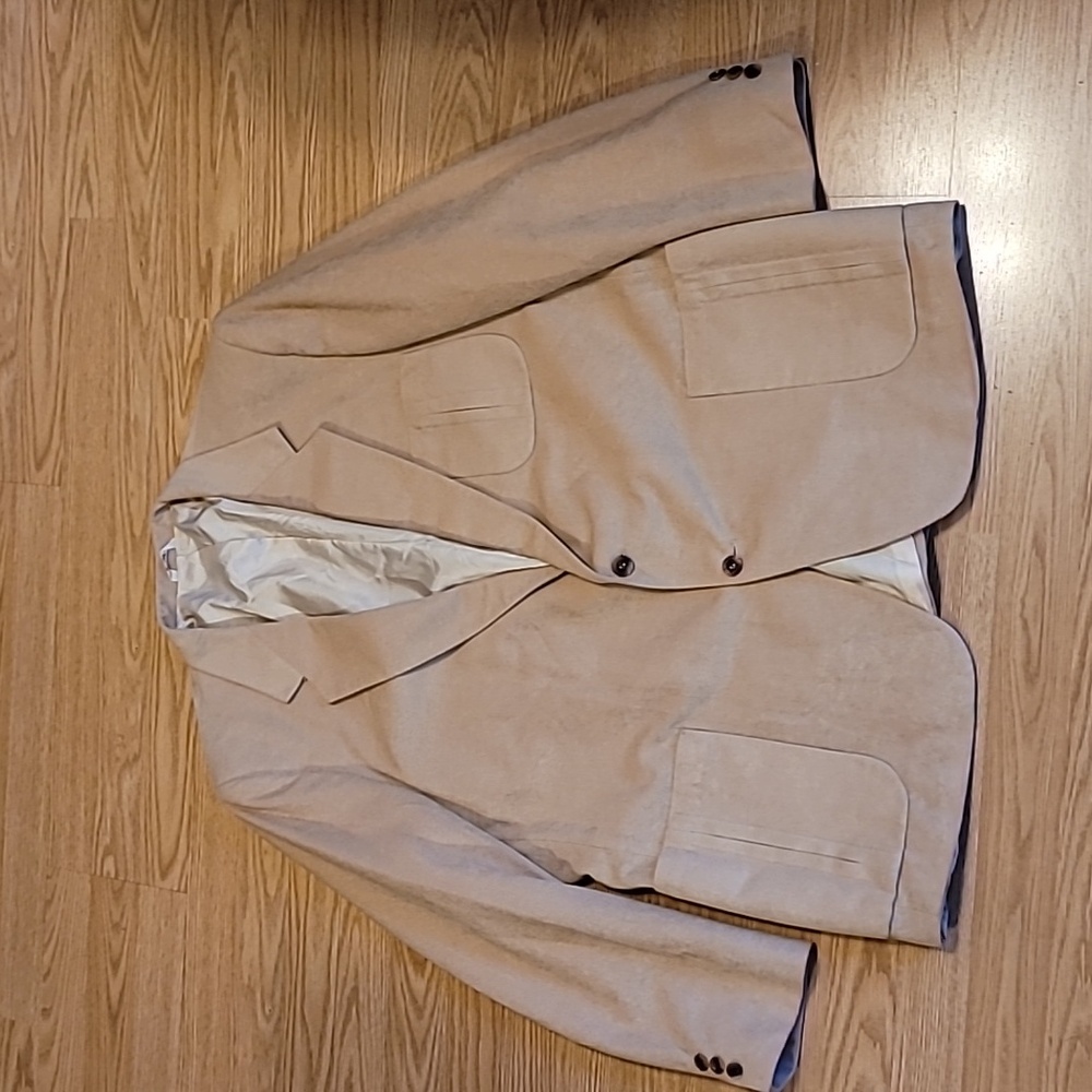 Alan Whitelaw Vintage Men's Microfiber Faux Suede Tan Jacket Sportcoat Sz 48